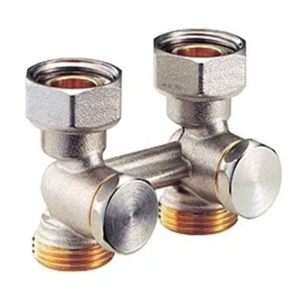 Узел нижнего подключения Giacomini R387X002 прямой H-образный 3/4x3/4 EK R387X002