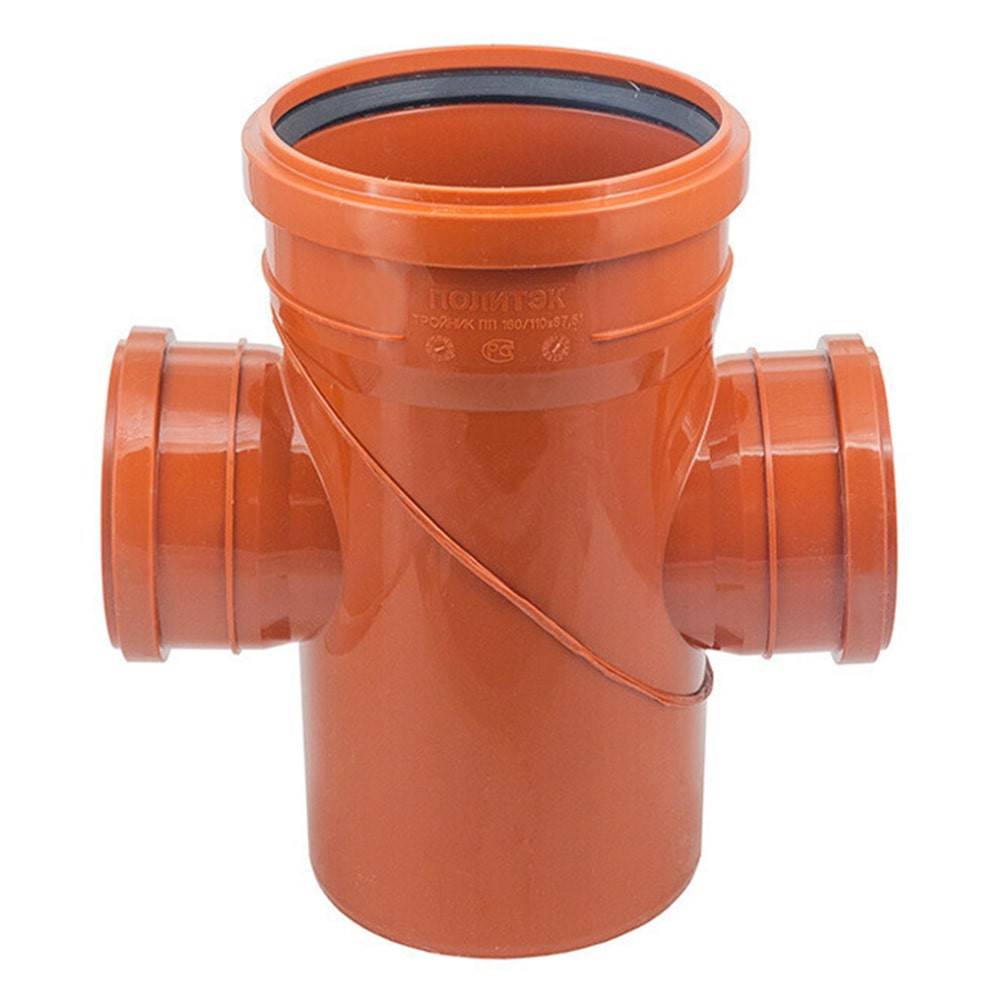 Крестовина для наружной канализации Политэк 160x110x110 мм 87° 1306783