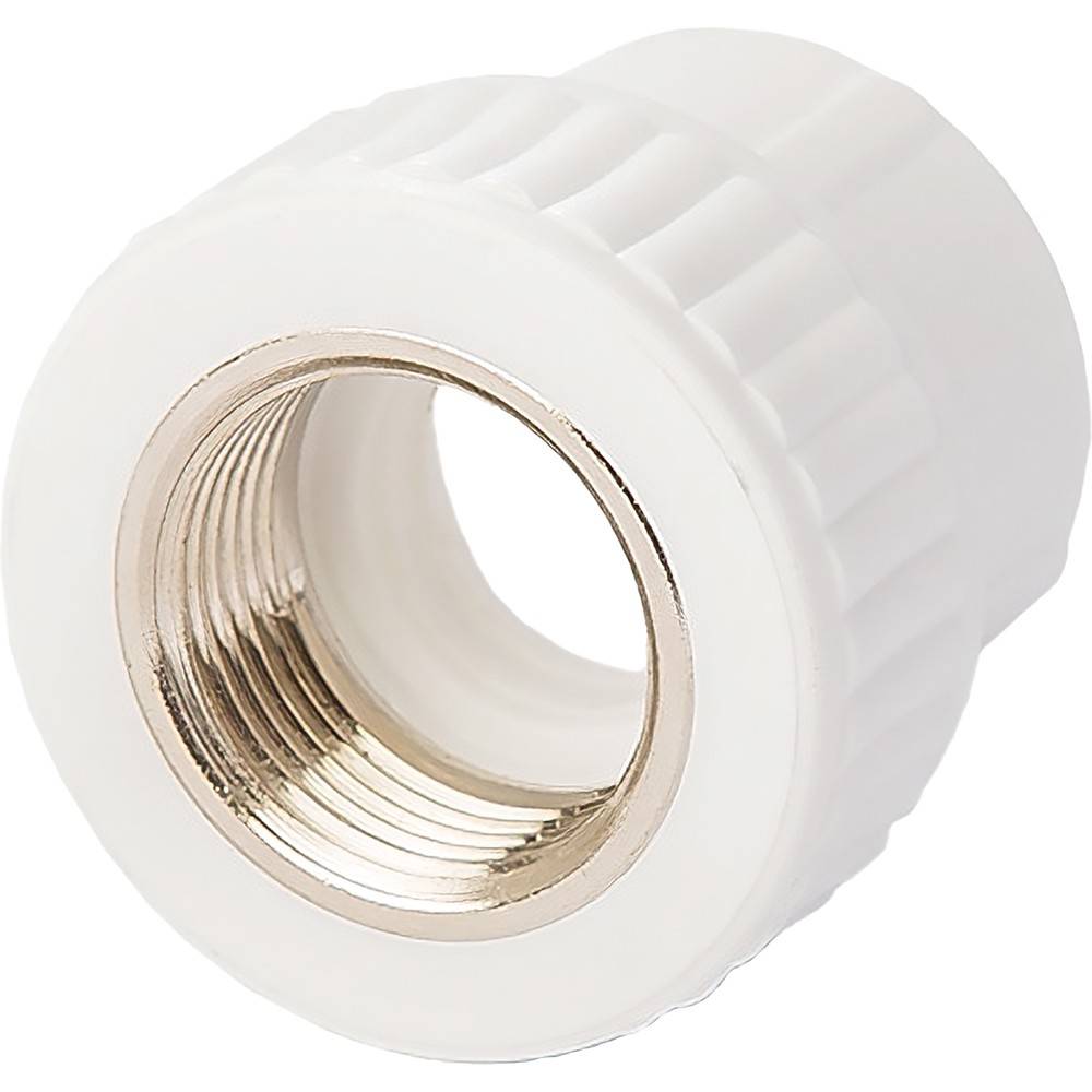 Муфта комбинированная Lammin PPR 32x1/2 ВР белая LM-PPR-CIF-32-12