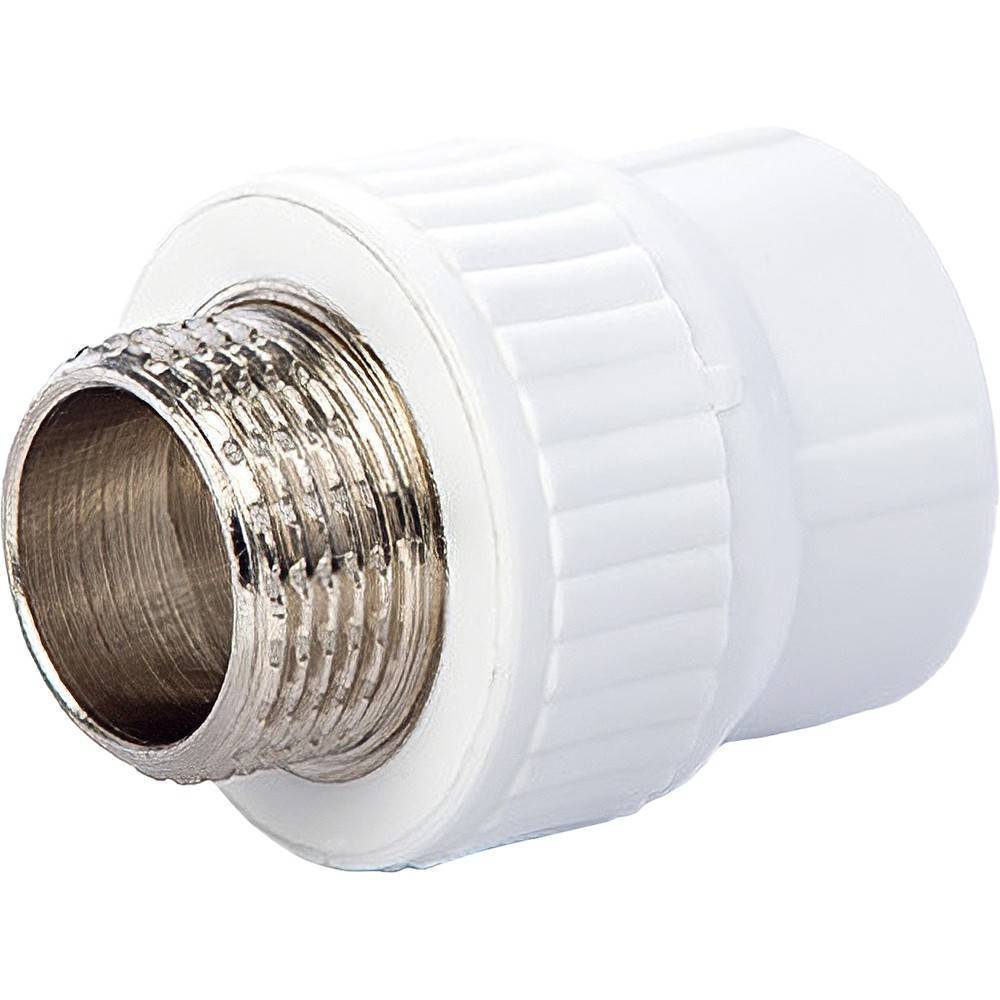 Муфта комбинированная Lammin PPR НР 32 мм x 1/2 белая 1641625