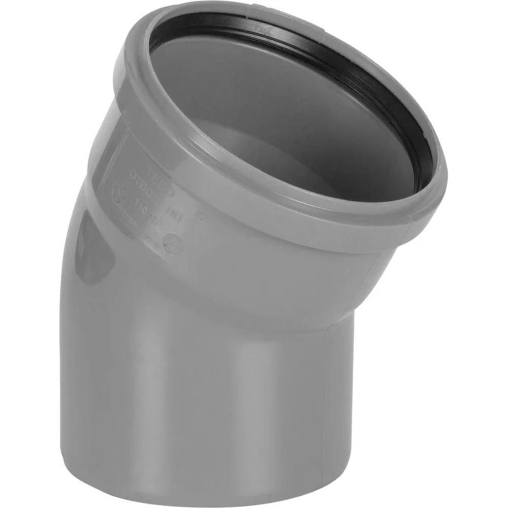 Отвод TEBO для внутренней канализации 110х67.5° серый 013020319