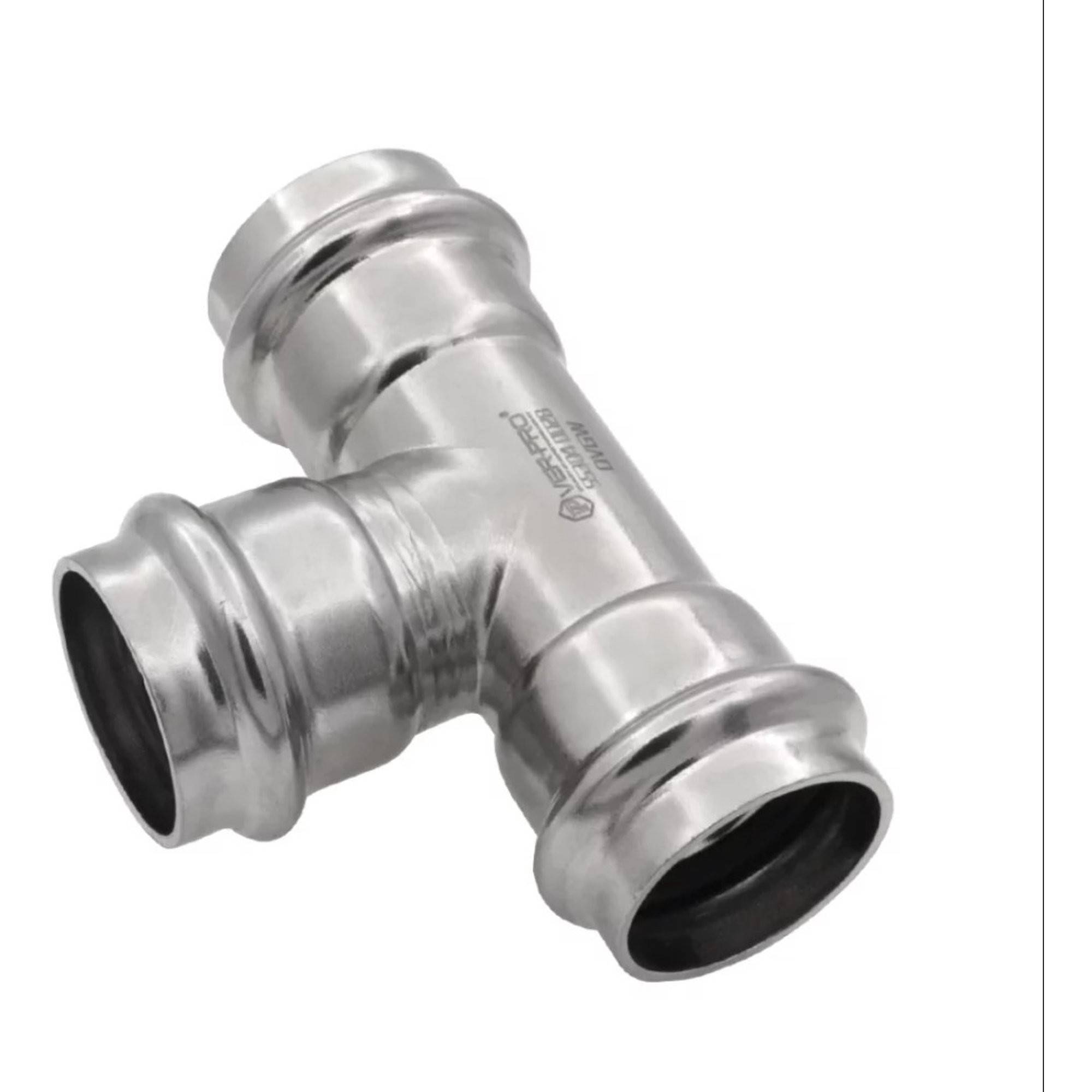 Тройник пресс VIEIR VER-PRO из нержавеющей стали 18х15х18 мм 1450993