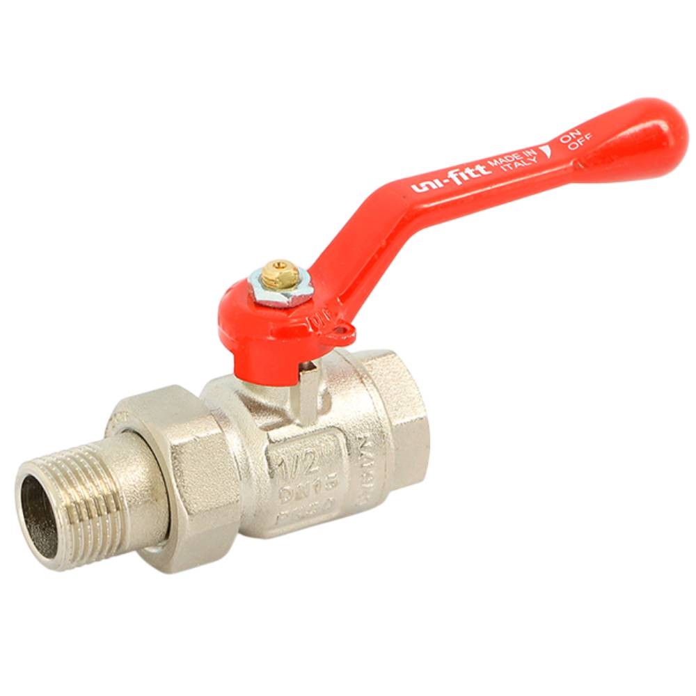 Кран шаровой Uni-Fitt Etalon НВ 3/4 с разъемным соединением полнопроходной с ручкой 224N3000