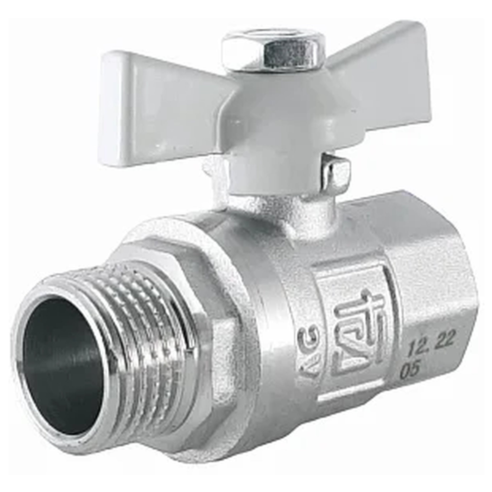 Кран шаровый STI 1/2 НВ бабочка полнопроходной НС-1591309