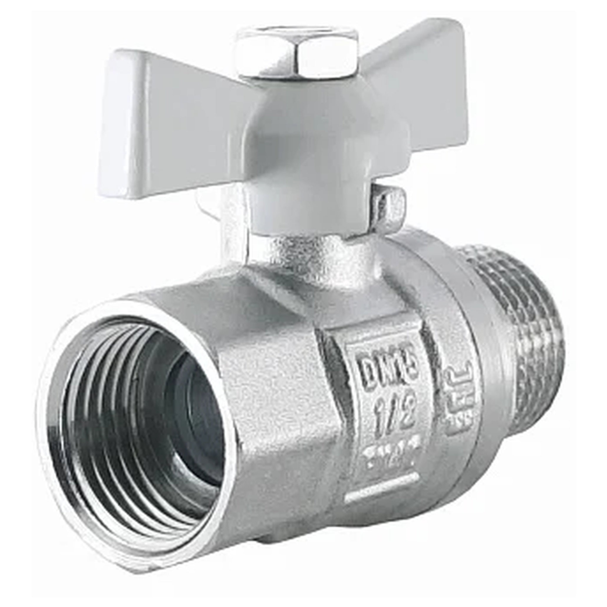 Кран шаровый STI 1/2 НВ бабочка полнопроходной НС-1591309