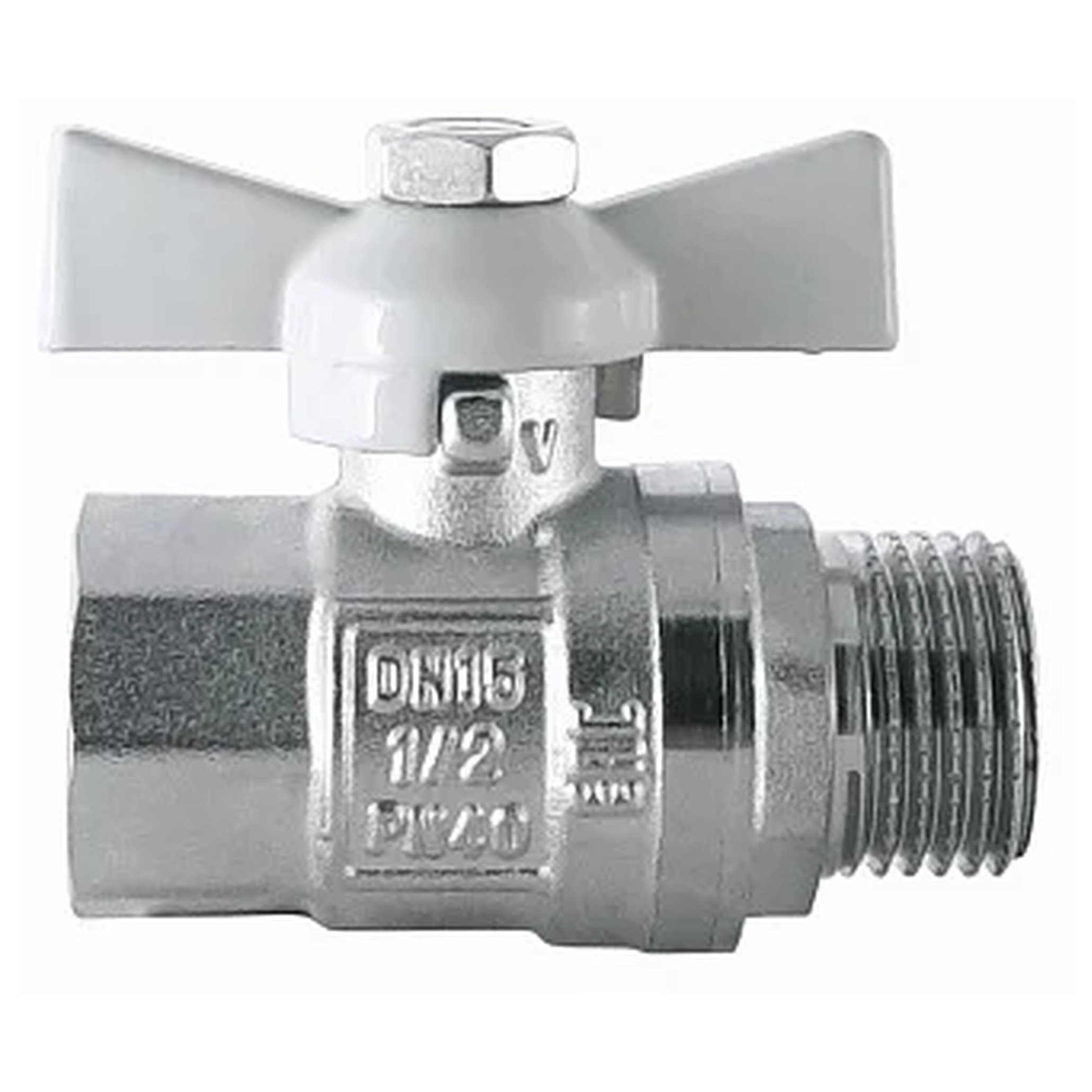 Кран шаровый STI 1/2 НВ бабочка полнопроходной НС-1591309