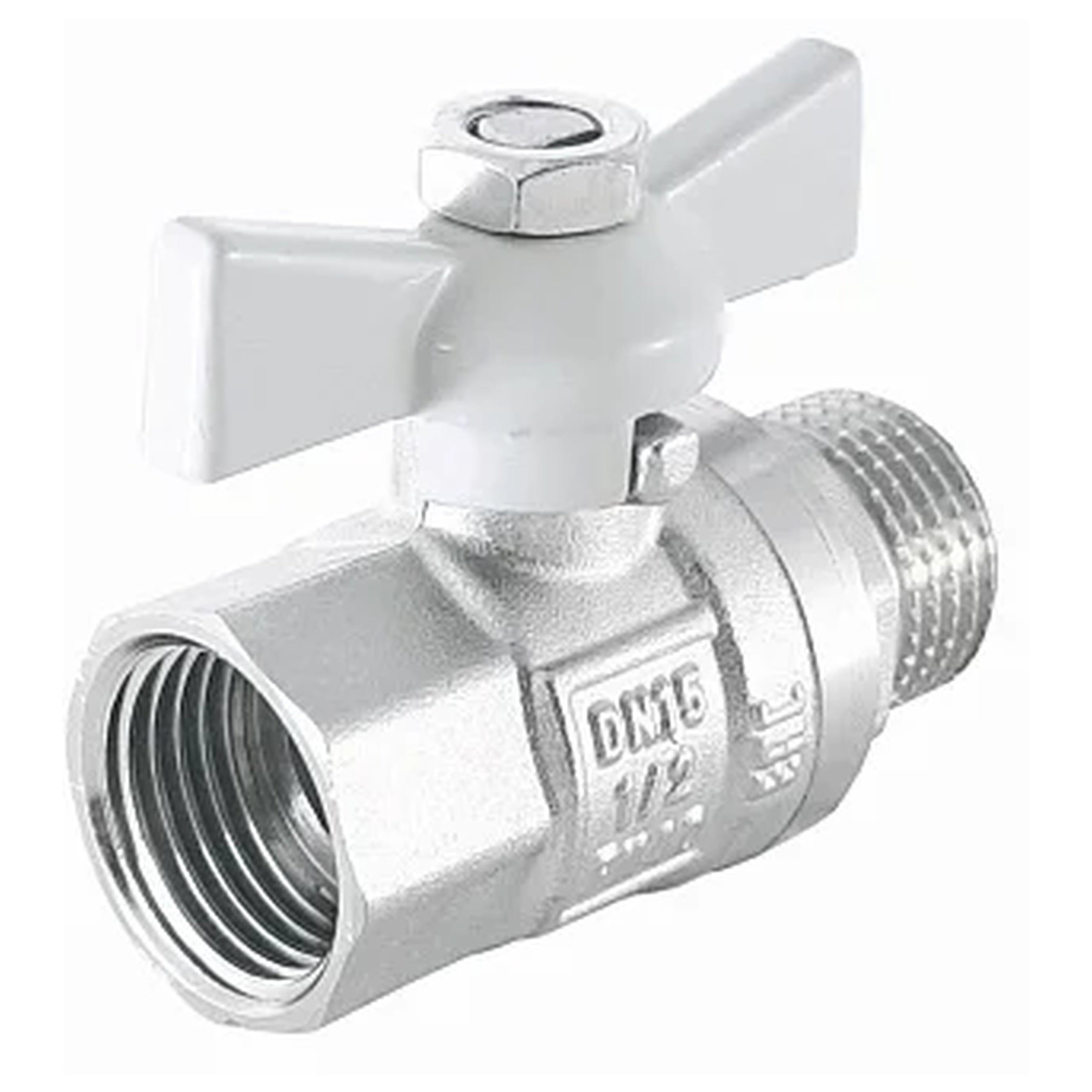 Кран шаровый STI 1/2 НВ бабочка полнопроходной НС-1591309