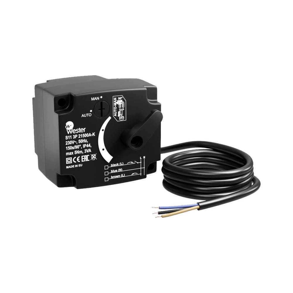 Электропривод Wester S11 3P 21500A-K 230 В 5 Нм 150 сек 21500A-K