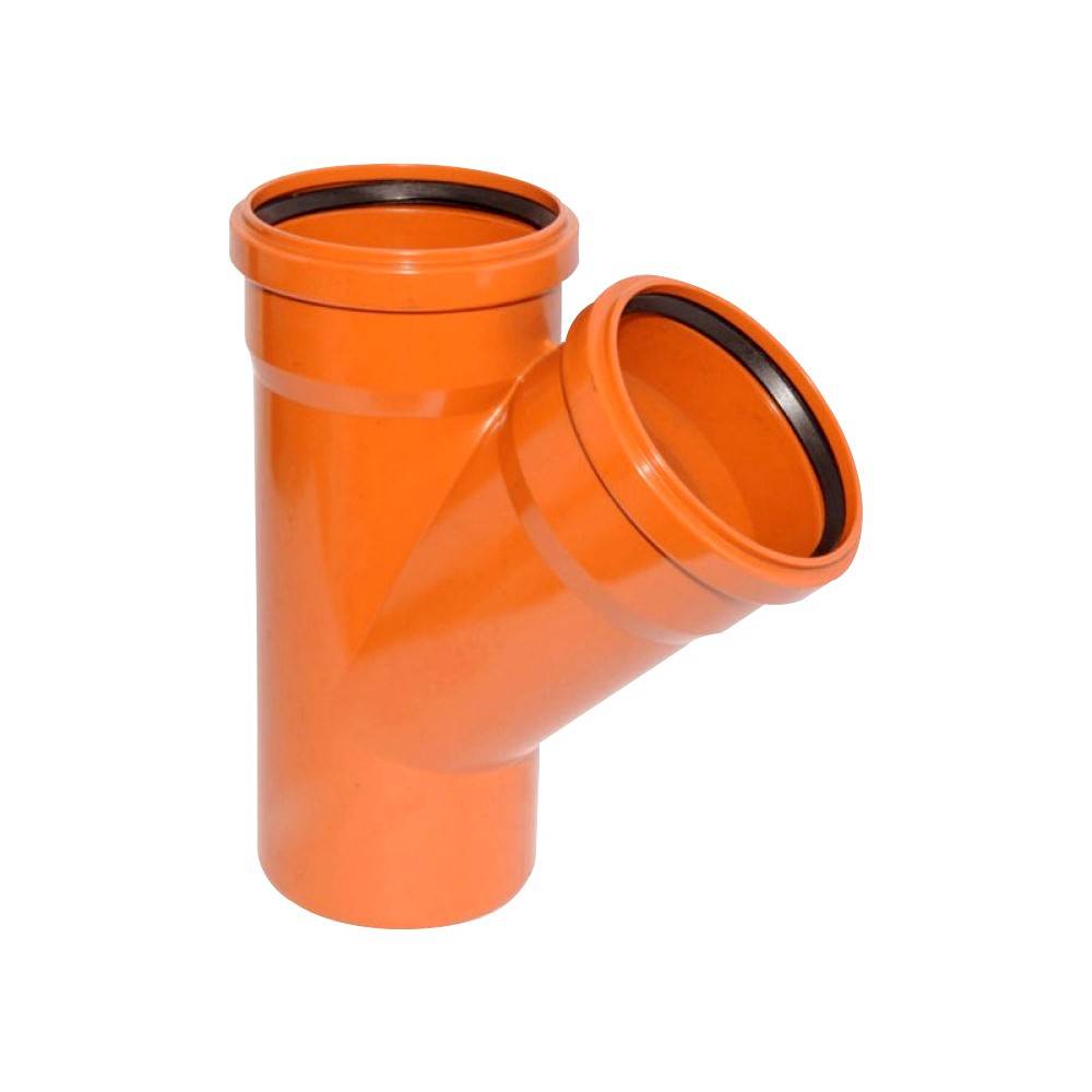 Тройник VALFEX 160x160 мм 45° PP-H для наружной канализации 33160160