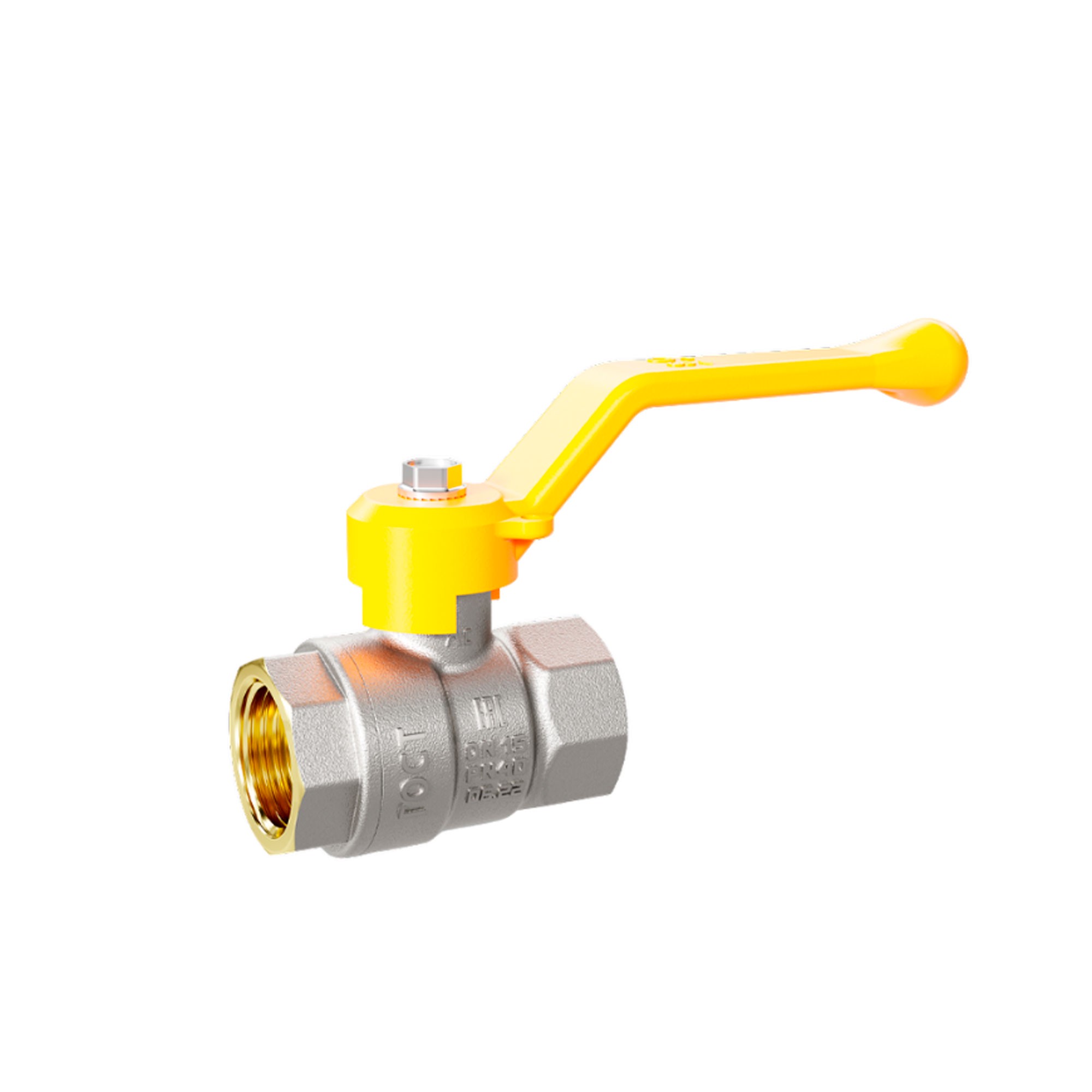 Кран шаровой латунный LD Pride GAS Ду 32 Ру 25 вн-вн рычаг с биркой 47.32.В-В.Р GAS