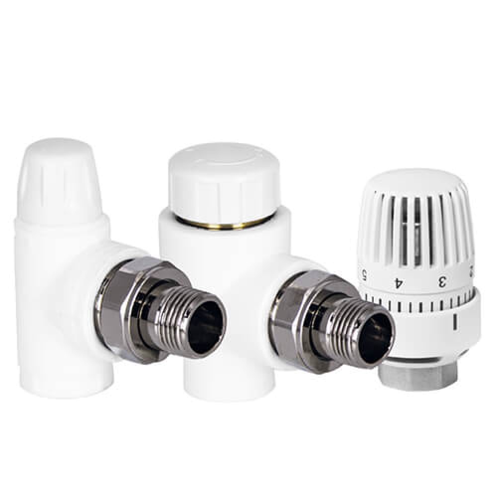 Комплект для радиатора TEBO Technics PP-R №3 1/2 белый 030061111