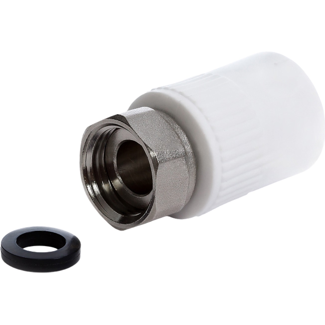 Муфта полипропиленовая с накидной гайкой FUSITEK PP-R 20х3/4 ВР FT05201