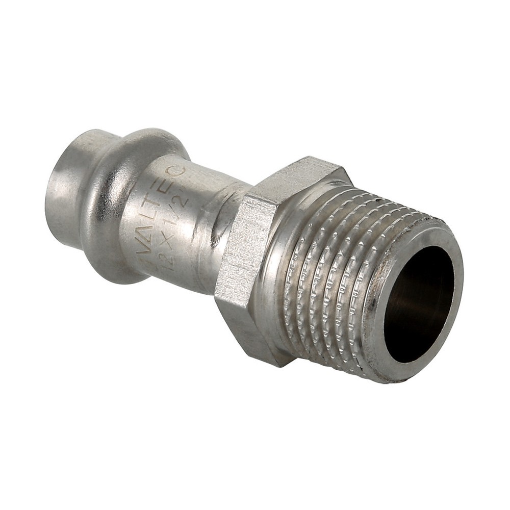 Соединитель Valtec из нержавеющей стали с наружной резьбой 22х3/4 VTi.901.I.002205