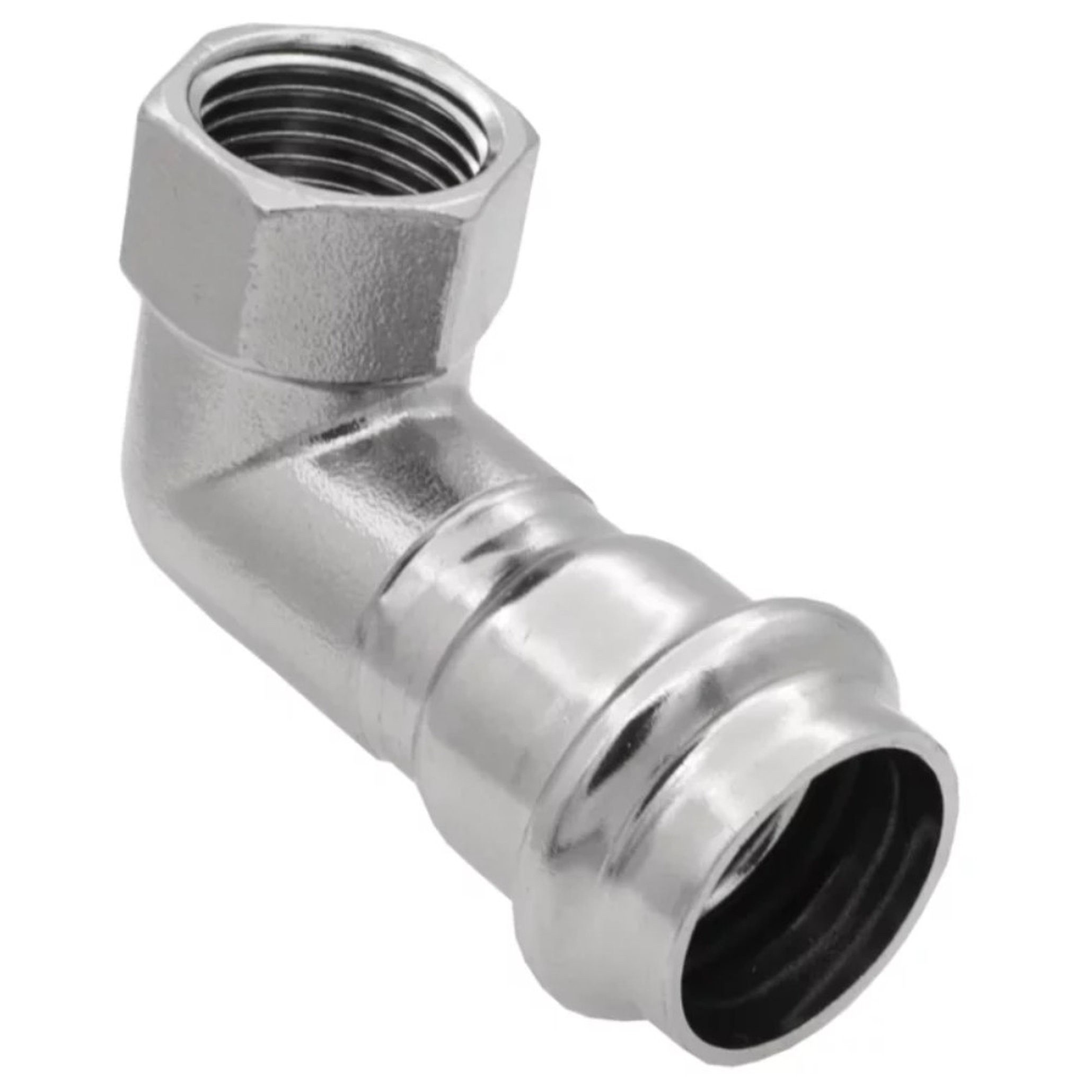 Уголок пресс 90° VIEIR VER-PRO нержавеющая сталь 22 мм х 3/4 ВР НС-1451029