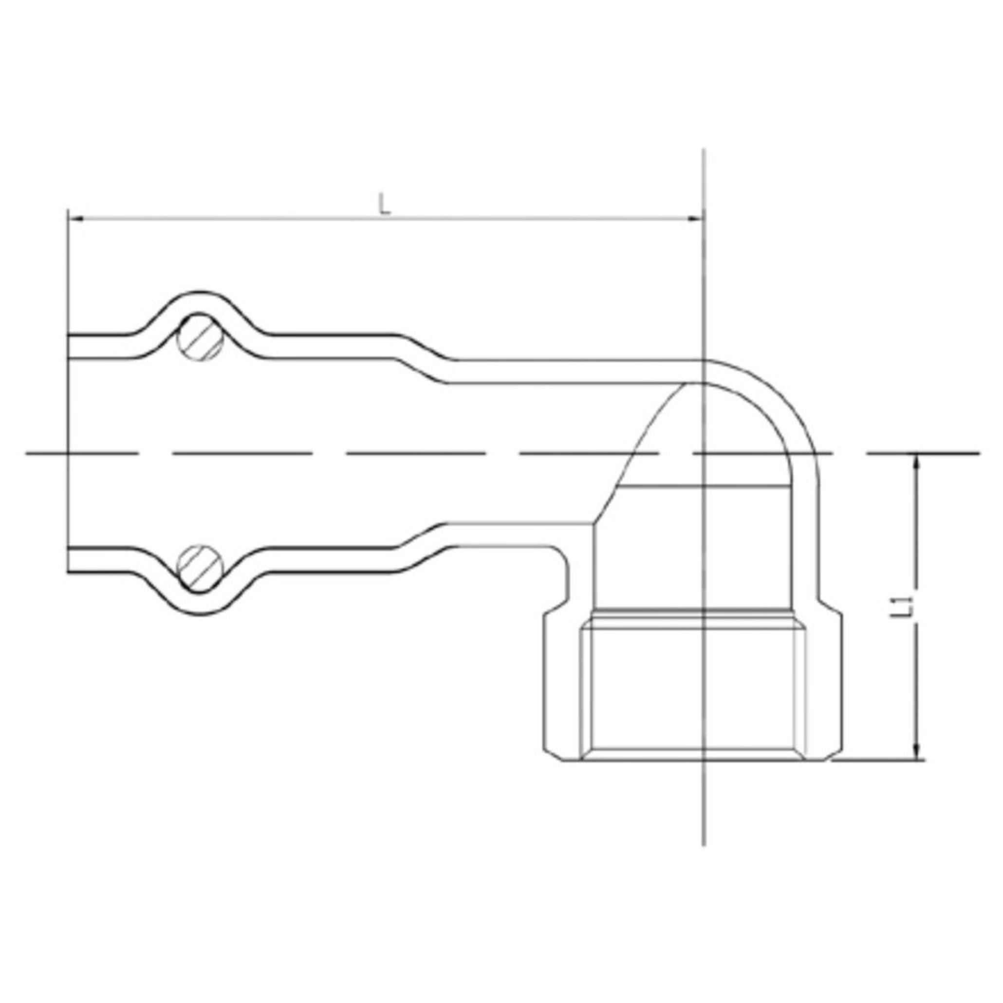 Уголок пресс 90° VIEIR VER-PRO нержавеющая сталь 22 мм х 3/4 ВР НС-1451029