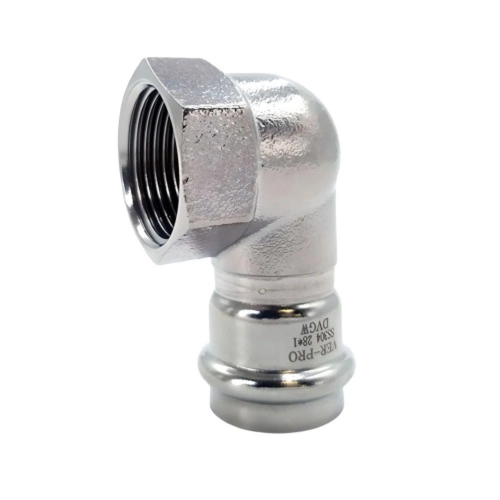 Уголок пресс 90° VIEIR VER-PRO нержавеющая сталь 28 мм х 1 ВР НС-1451030