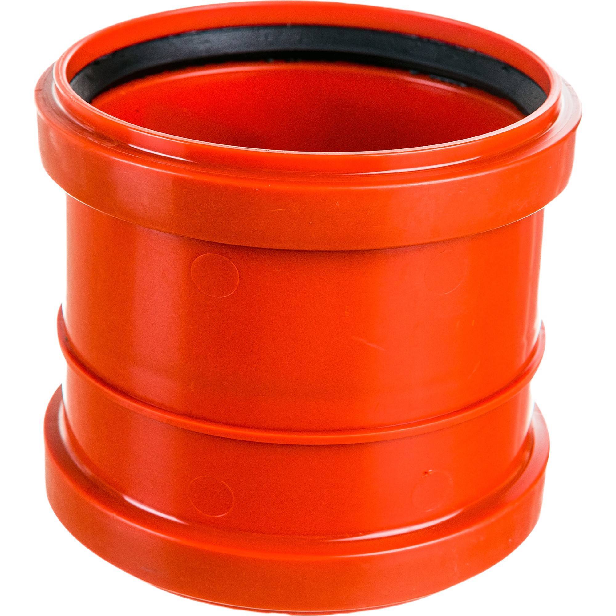 Муфта двухраструбная Политэк 110 мм для наружной канализации 1.1.110