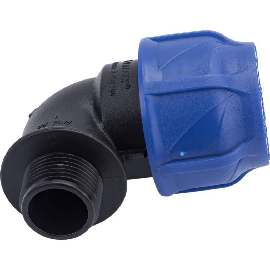 Отвод компрессионный Valfex ПНД с наружной резьбой 40х1 1425709