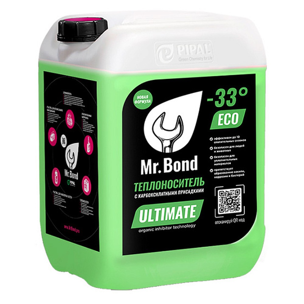 Теплоноситель Mr.Bond ULTIMATE 33 ECO на основе пропиленгликоля -33 °C 10 кг 1628601