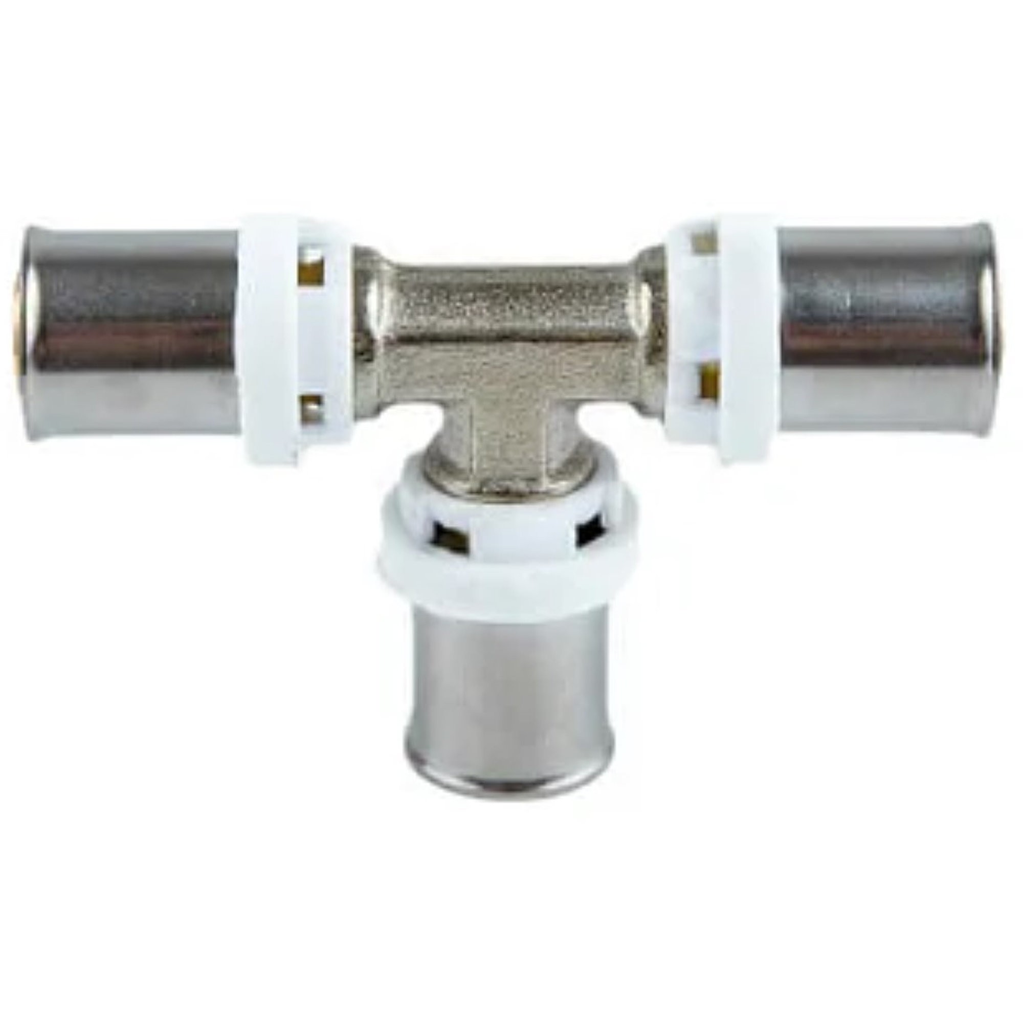 Тройник пресс STI латунный никелированный 16 мм 1645644