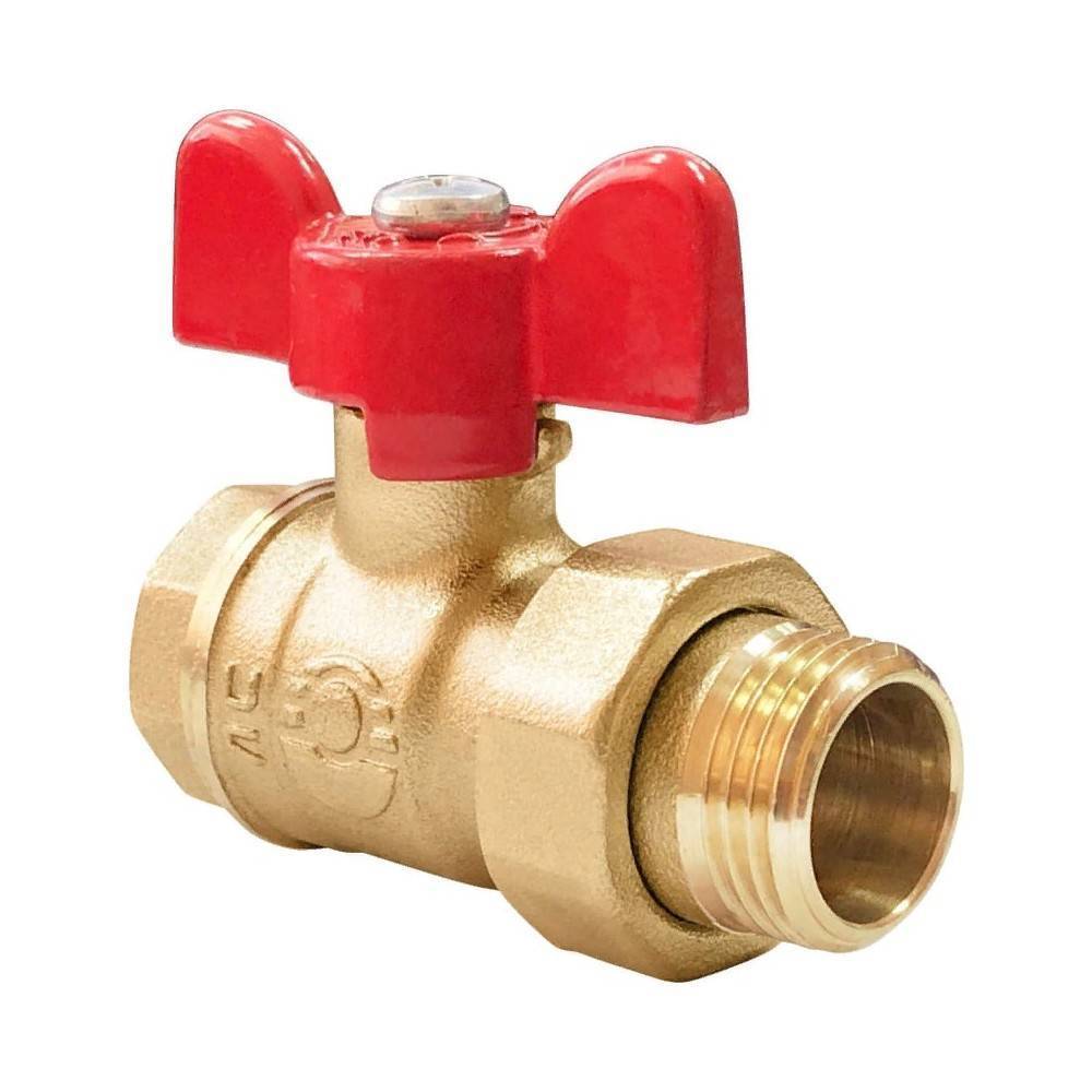 Кран шаровой VALFEX OPTIMA 3/4 ВР/НР бабочка с накидной гайкой американка VF.217.OB1.034