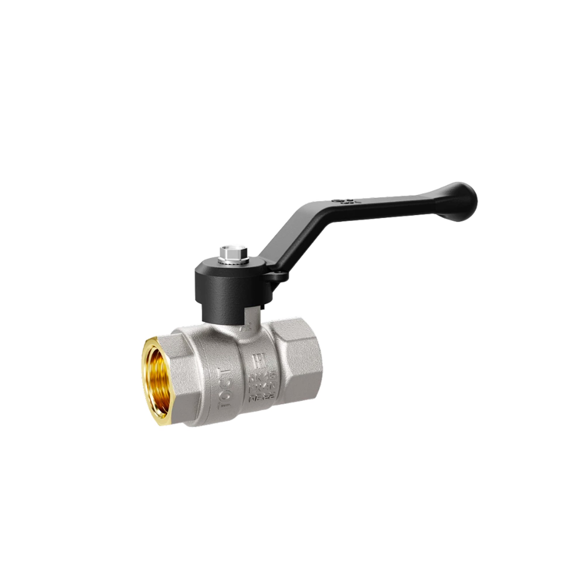 Кран шаровой латунный LD Pride 47.32.В-В.Р Ду 32 Ру 25 вн-вн рычаг M02 47.32.В-В.Р