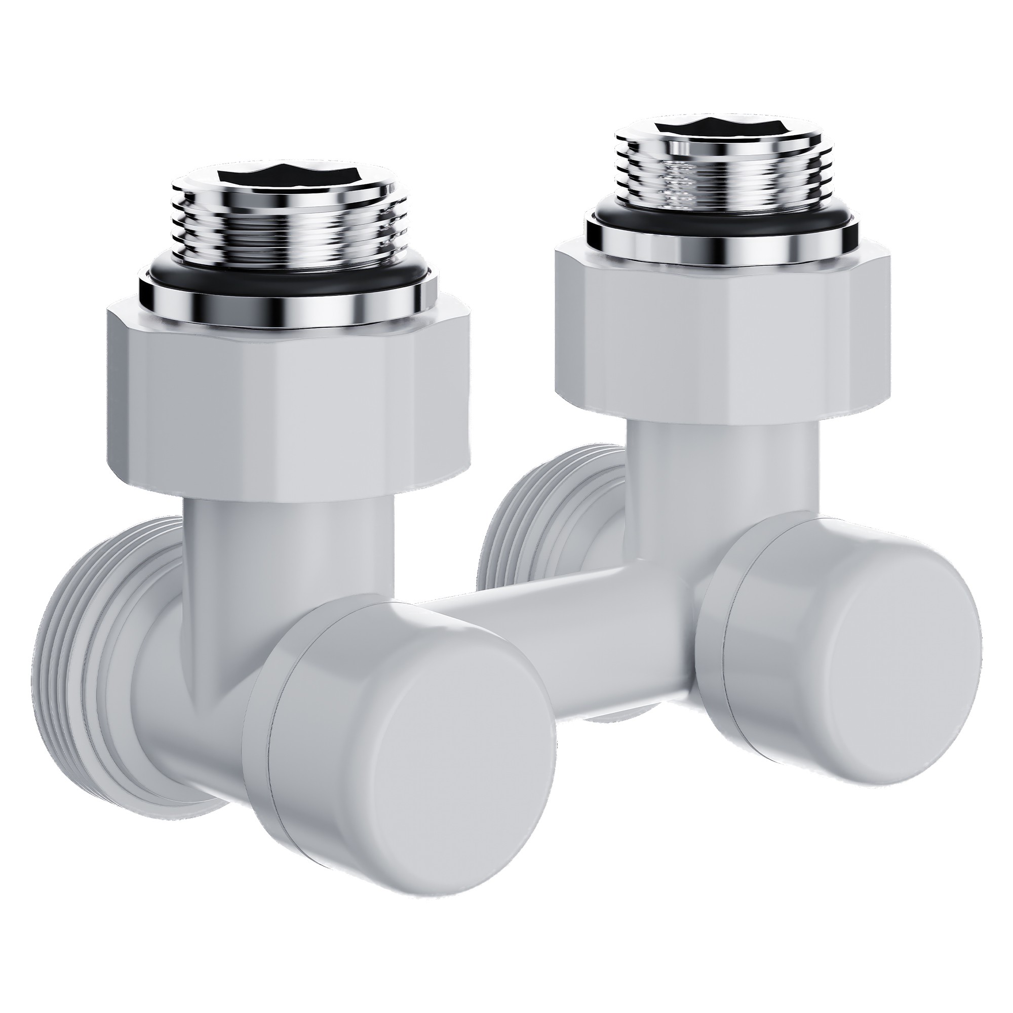 Узел нижнего подключения Royal Thermo Design угловой 1/2 x 3/4 EK белый RTE 07.00201