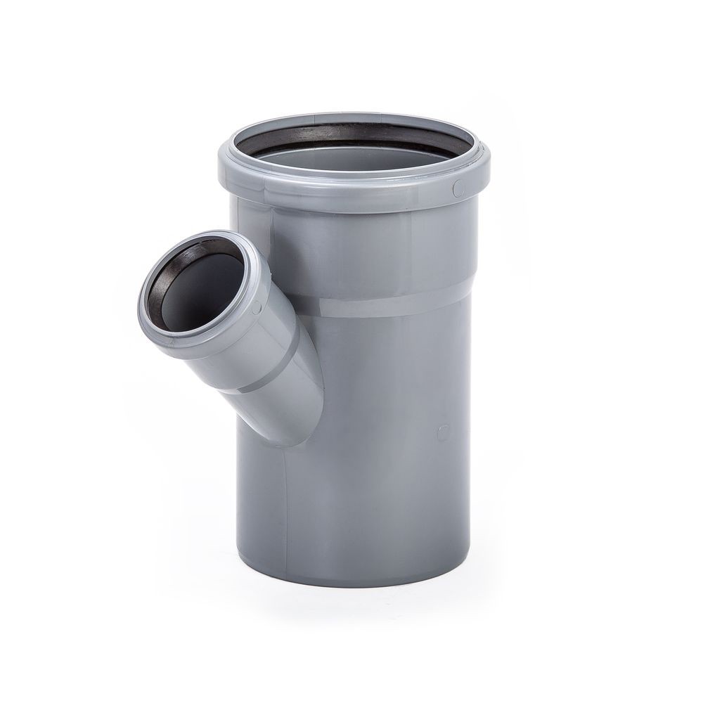 Тройник канализационный Lammin ВК 110х50 мм 45° НС-1642091