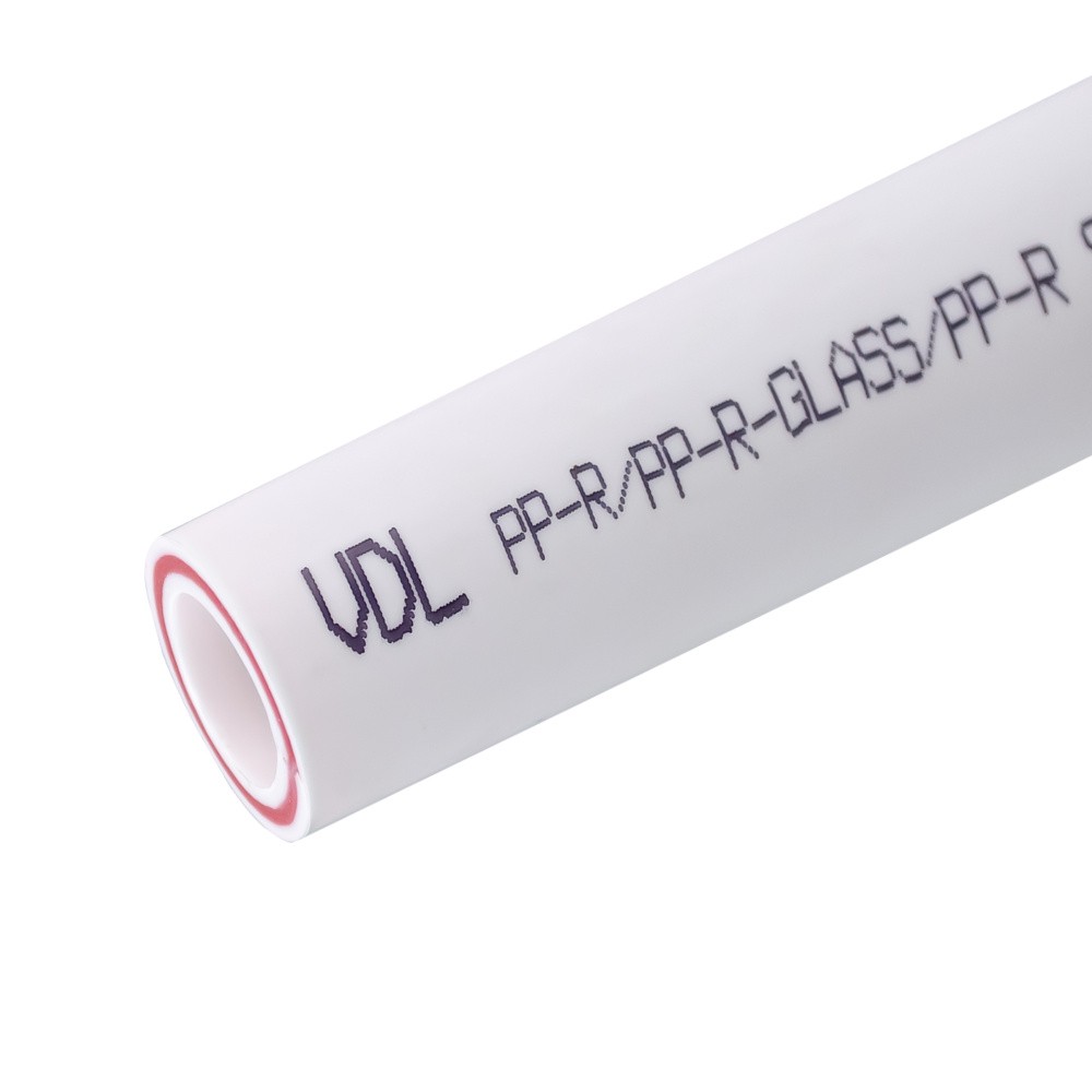 Труба полипропиленовая VDL PP-R SDR6 PN25 20x3.4 мм армированная стекловолокном белая 1737019