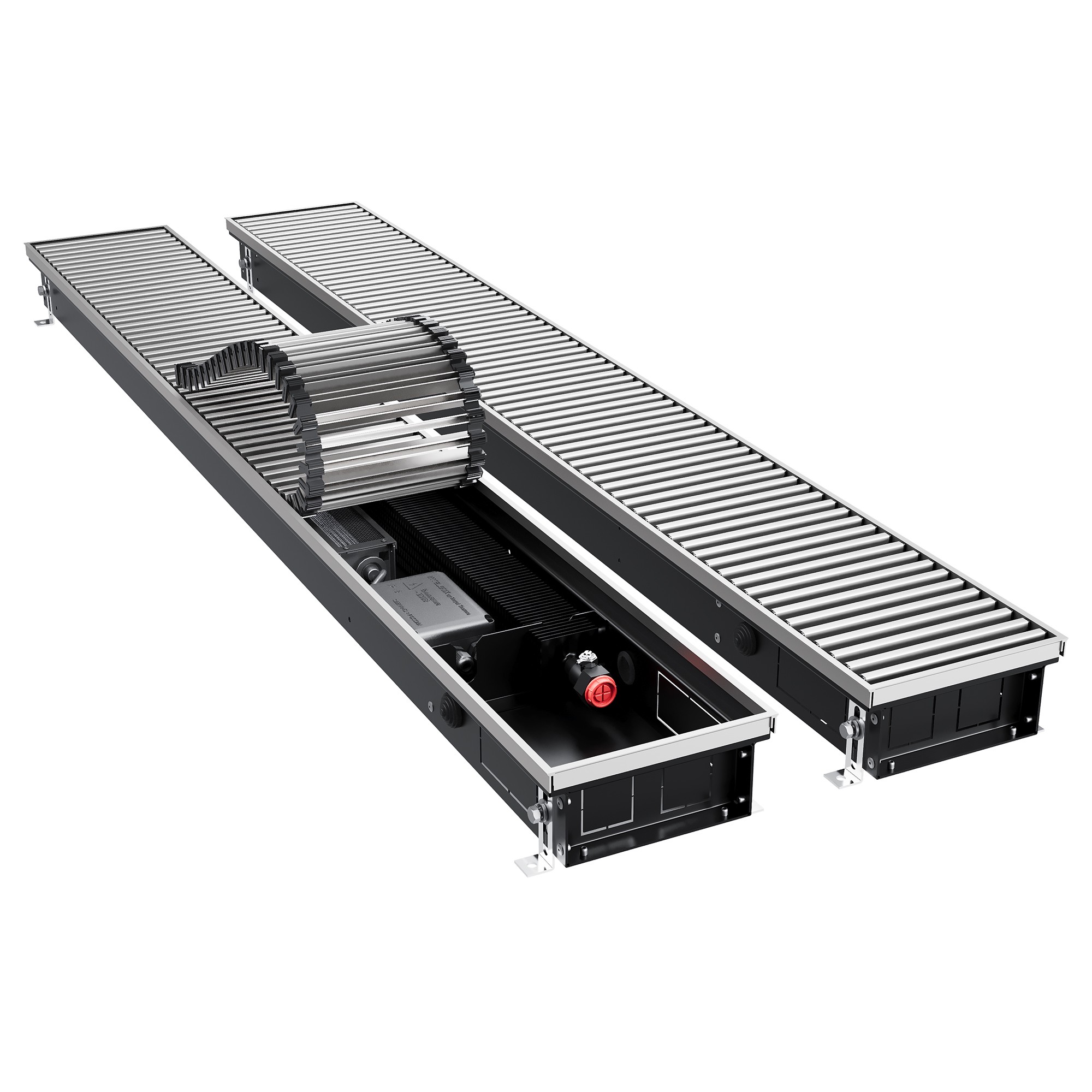 Внутрипольный конвектор Royal Thermo ATRIUM TURBO-80/180/2900-DG-U-NA с вентилятором НС-1720497