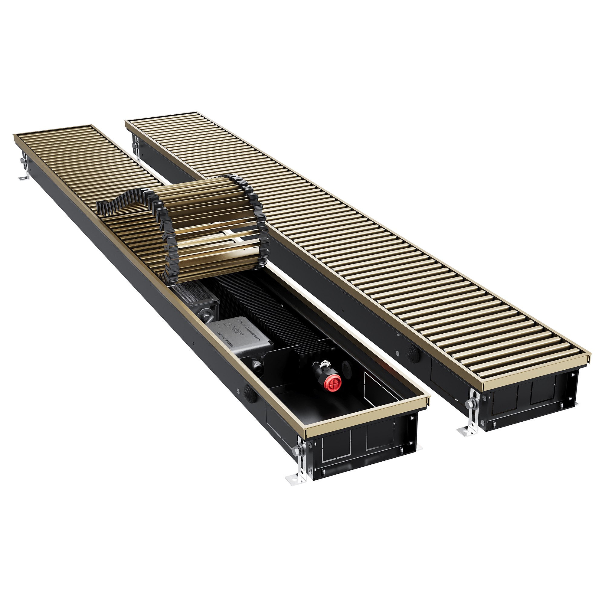 Конвектор внутрипольный Royal Thermo ATRIUM TURBO 80x180x1800 мм инверторный золото НС-1720530