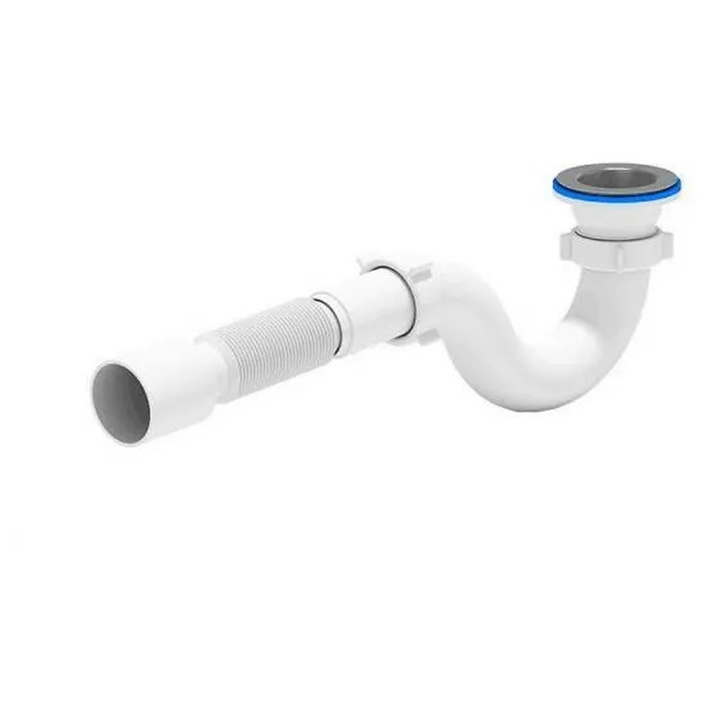 Сифон для душевого поддона АНИ пласт E115 трубный 1 1/2х40/50 мм с гофрой E115