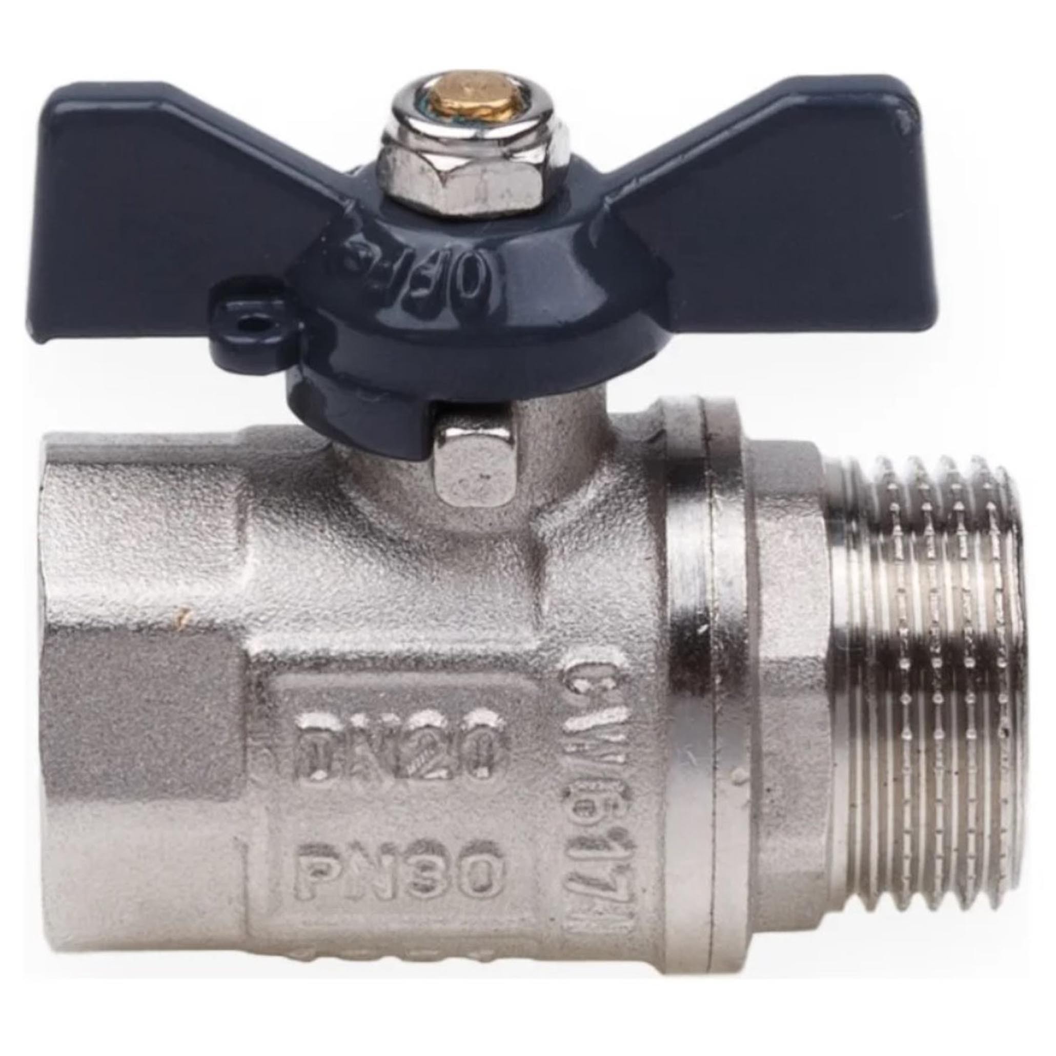 Кран шаровой Aqualink В-Н бабочка 1/2 01158