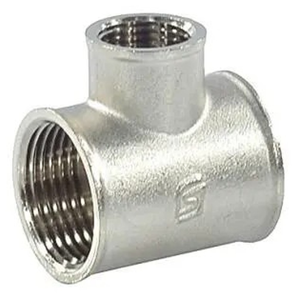 Тройник латунный переходной SantechSystems Ду 20х15х20 никелированный м/м НС-1726159