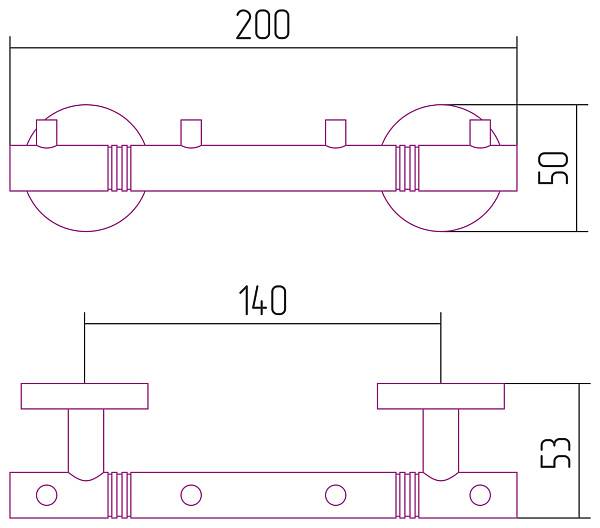 Вешалка подвесная Сунержа Каньон 200 мм 4 крючка золото 03-3000-1004