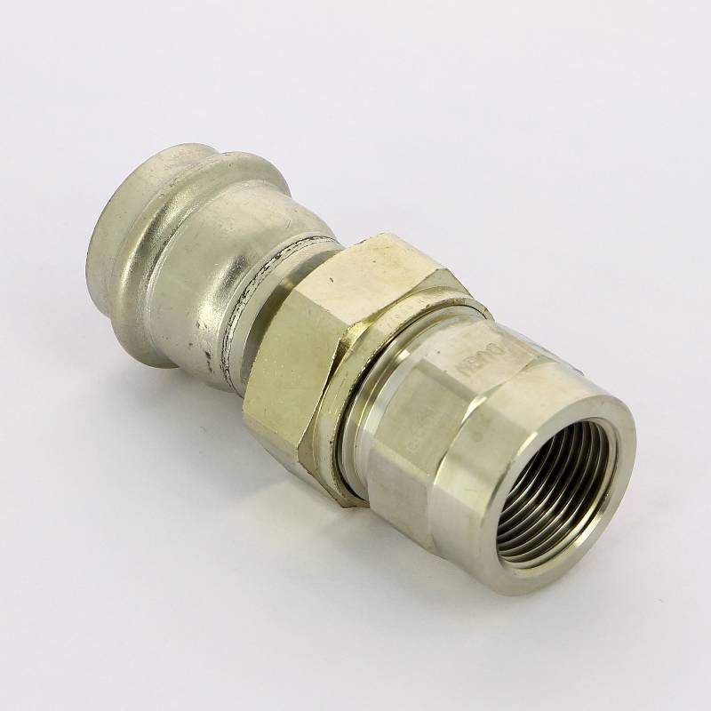 Муфта разъемная Viega Sanpress Inox 28х3/4 пресс-В с плоским уплотнением 437527