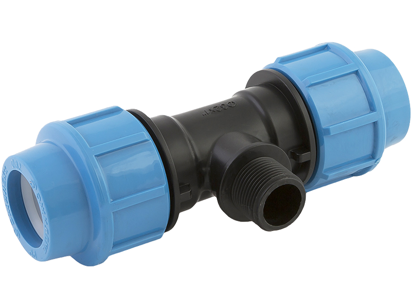 Тройник ПНД компрессионный ДЖИЛЕКС 40х1х40 мм НР 9014