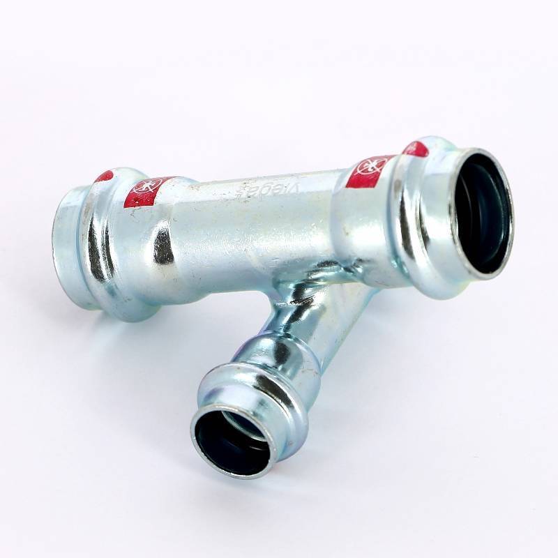 Крестовина пресс Viega Prestabo 22х15 мм сталь 601164