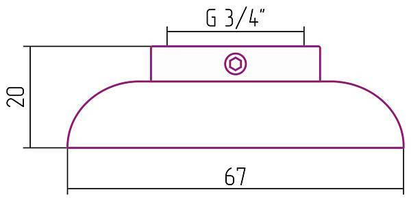 Отражатель декоративный Стилье 3/4 черный 17100-0034