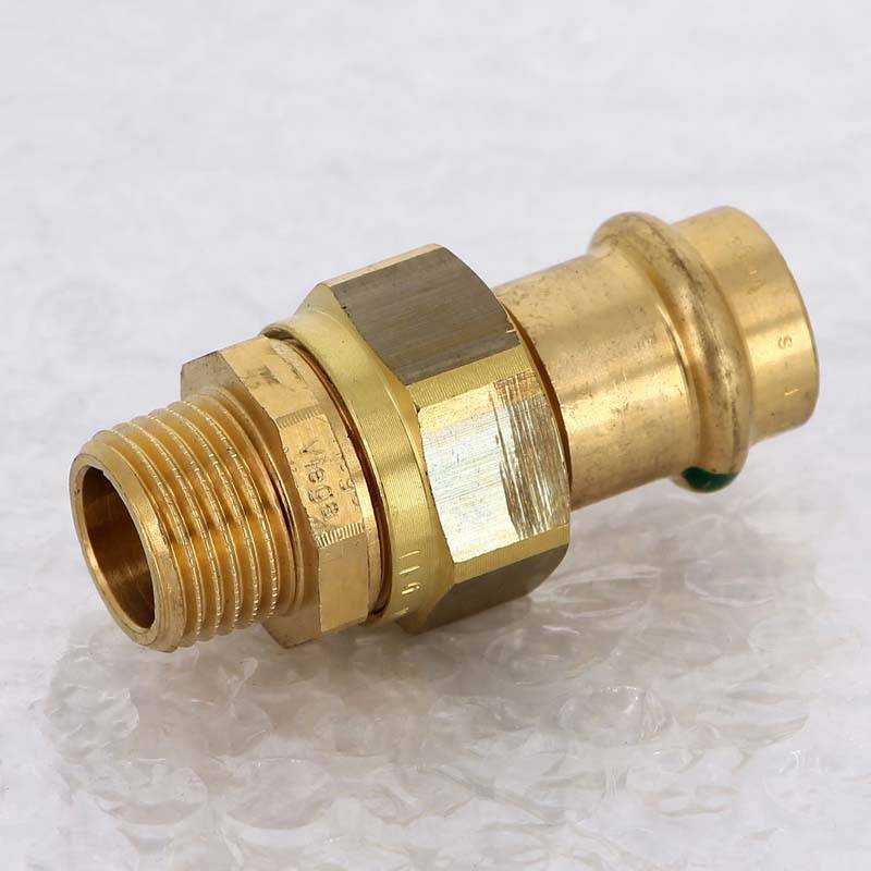 Муфта разъёмная пресс-Н бронза Viega Sanpress 18x1/2 283360