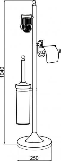 Стойка напольная Boheme Imperiale золото 10416