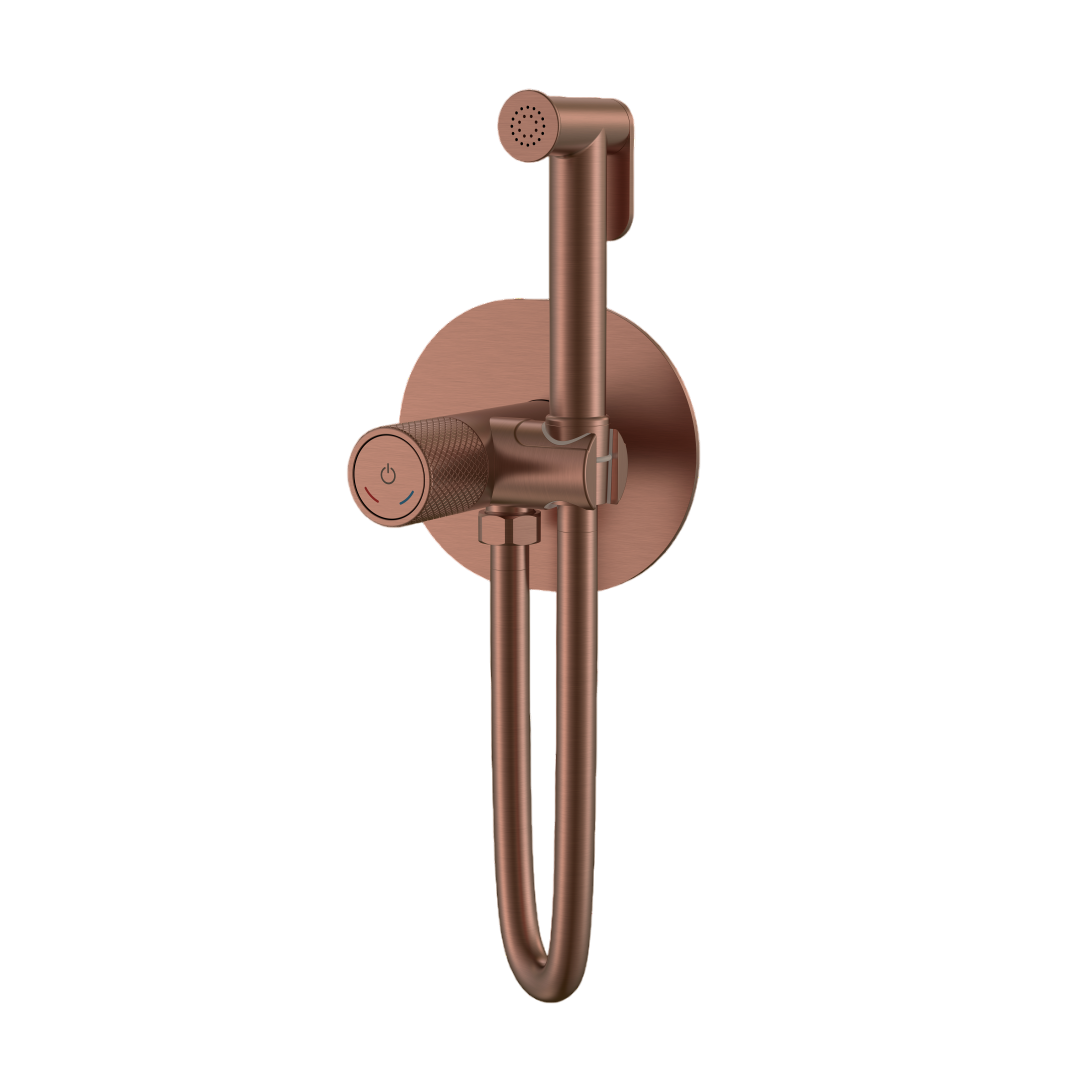 Гигиенический душ со шлангом и встроенной частью Boheme Tech 100 см brushed bronze 157-BRB