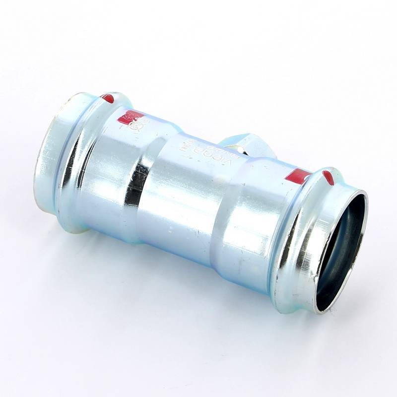 Тройник пресс-ВР оцинкованная сталь Viega Prestabo 42х1/2х42 мм 558956