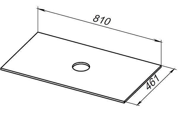 Столешница Allen Brau Reality 81x46,1x1 см серая 1.32023.G-S