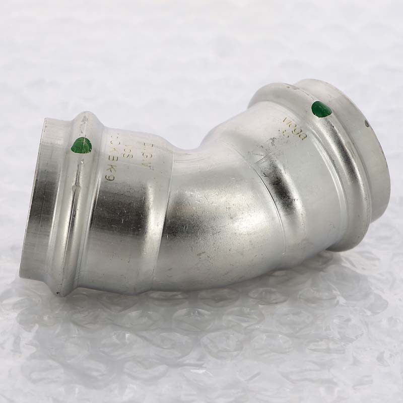 Угольник пресс 45° Viega Sanpress Inox 35 мм нержавеющая сталь 435813