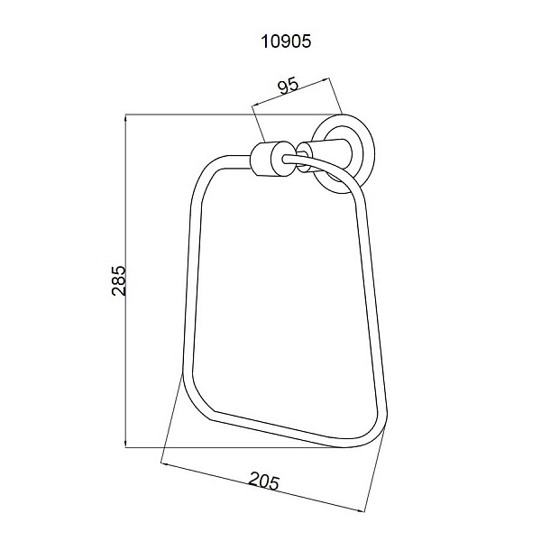 Полотенцедержатель кольцо Boheme Murano подвесной золото 10905-W-G