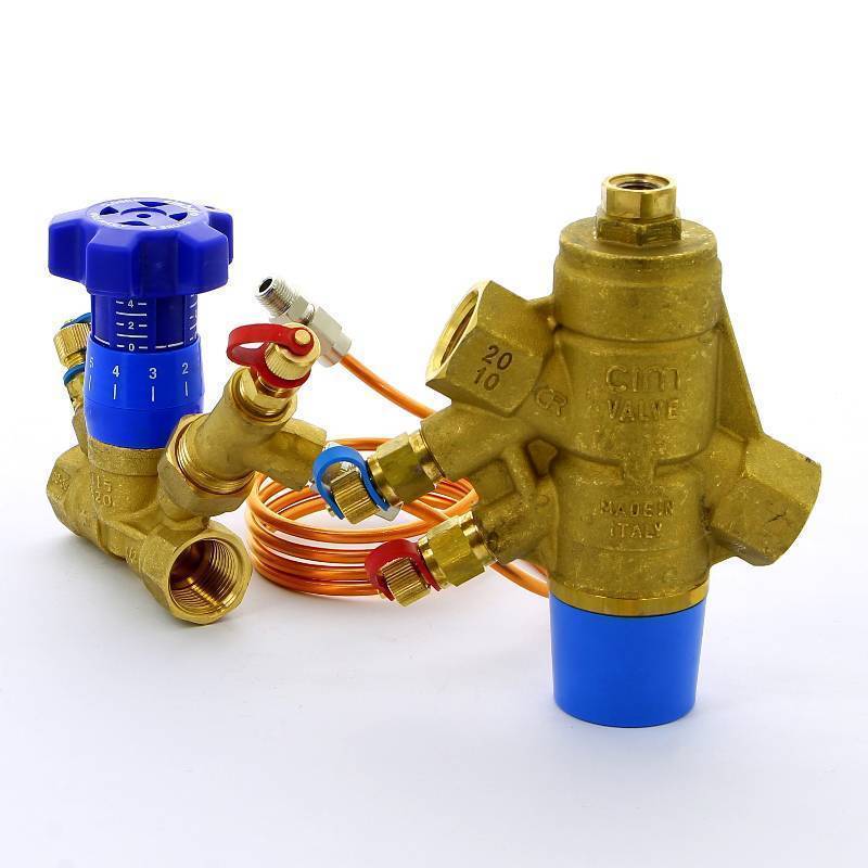 Комплект регулятора перепада давления CIM 767 и балансировочного клапана Cimberio 1/2 CIM 767L787ODP 12