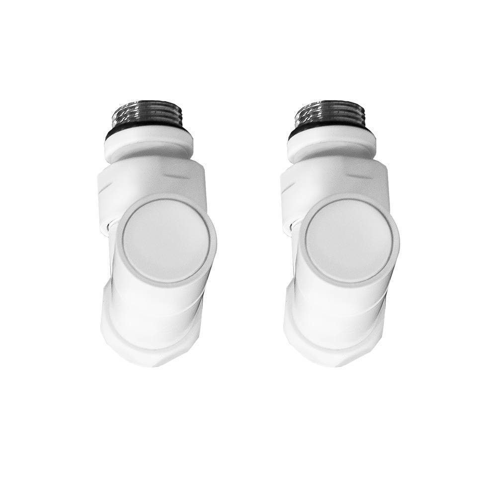 Вентили запорные угловые Сунержа Круг пара белый матовый SG8202-1SCH0405/2WHITE