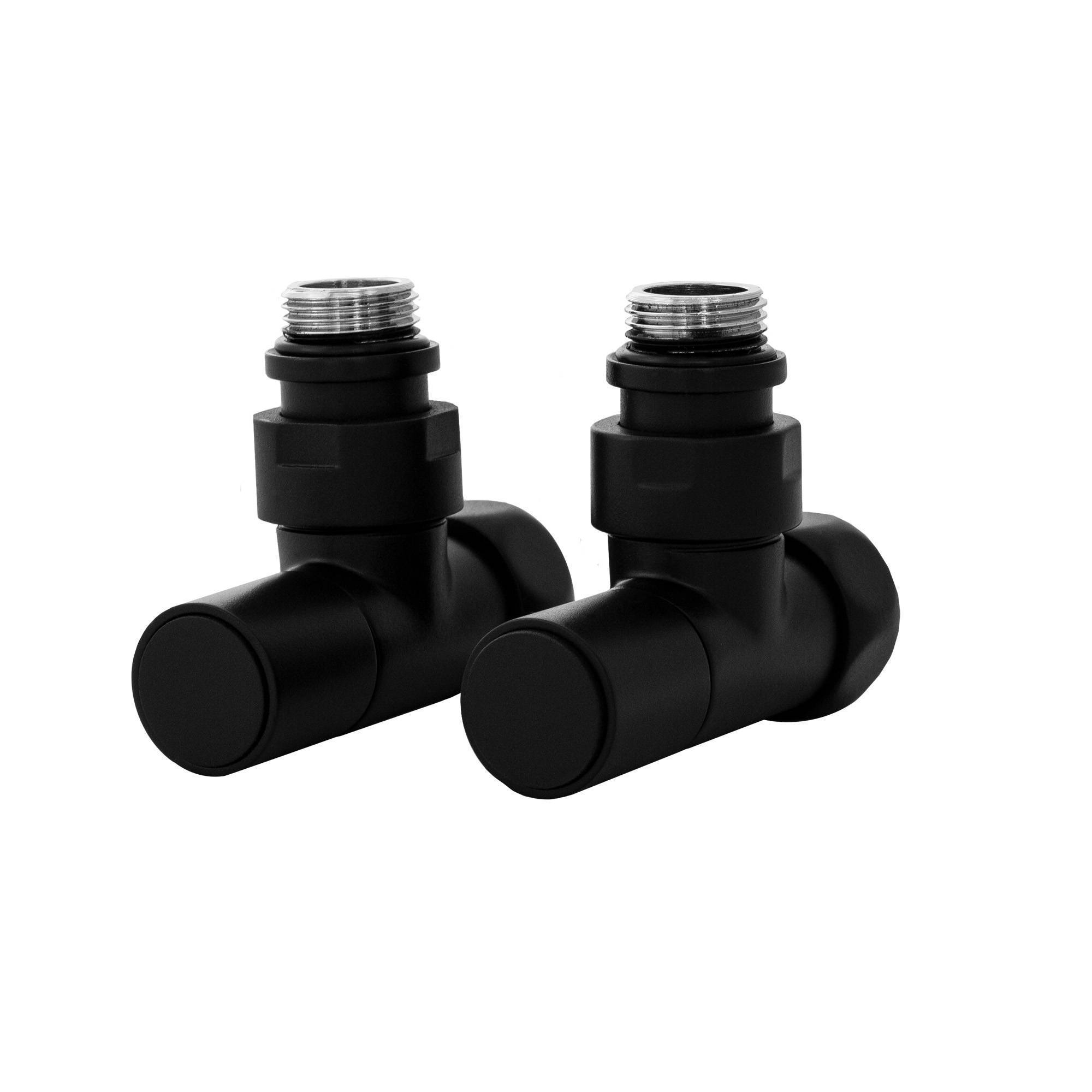 Вентили запорные угловые Сунержа ручка круг пара черный матовый SG8202-1SCH0405/2Black