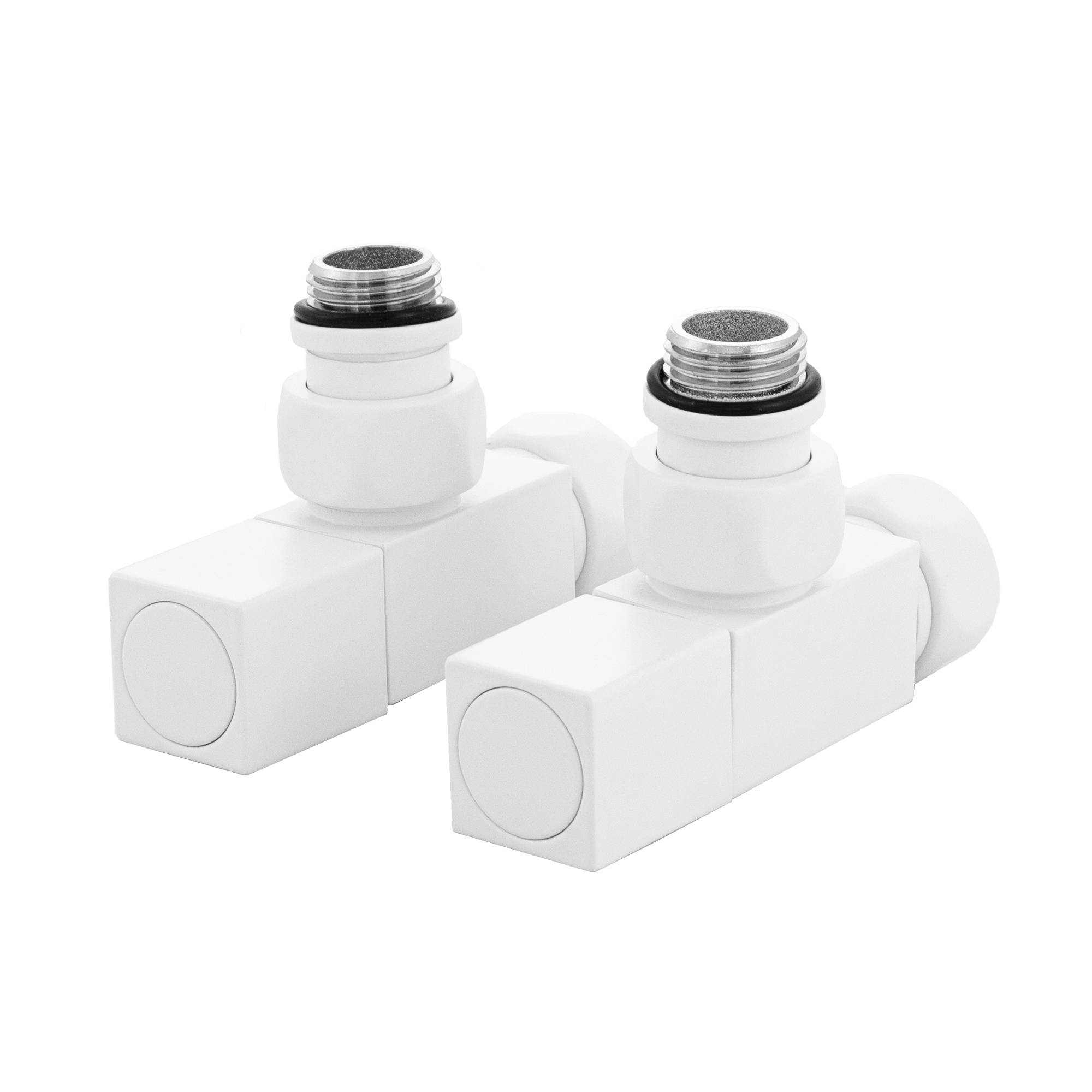 Вентили запорные угловые Сунержа квадратные белый матовый пара 01-0405-0000